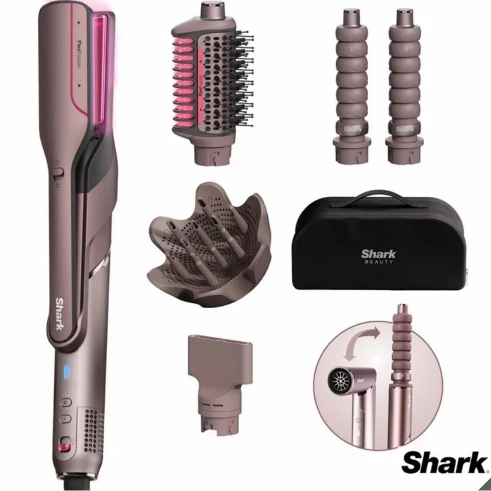 Shark Beauty Pink Hair Styling Tool Set